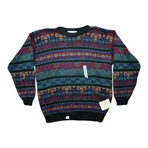 Vintage The Mens Store at Sears Southwestern Geometric Knit Sweater Mens Large L